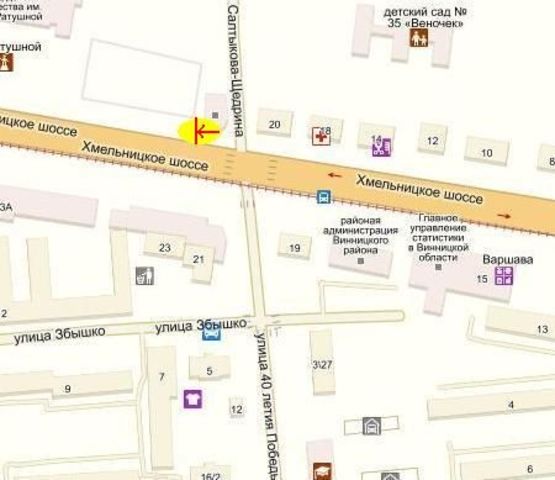 Схема рекламної площини за адресою перехрестя вул. Д. Галицького /вул. Хмельницьке шосе, А