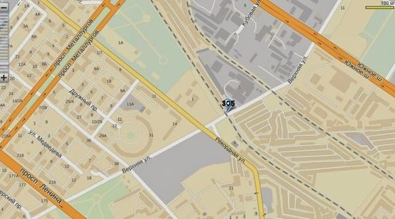 Схема рекламной плоскости по адресу 305_Запорожье_ул Верхняя ул Рекордная