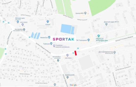 Схема рекламной плоскости по адресу Гетьмана Мазепи, 2 , ТРЦ СПАРТАК