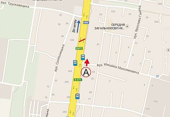 Схема рекламной плоскости по адресу Стрийська 232 з Ашана, Практикера, Кінгкроса