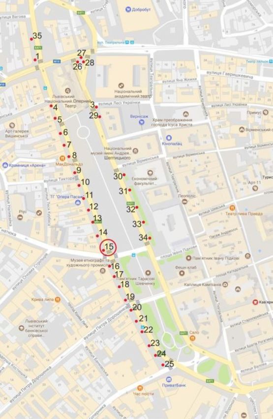 Схема рекламной плоскости по адресу пр. пр.Свободи