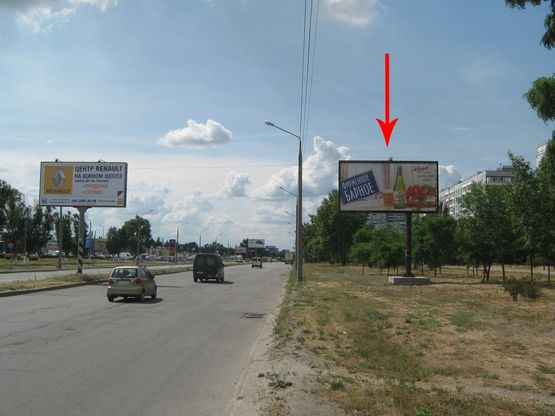 Схема рекламной плоскости по адресу Набережная-Грязнова