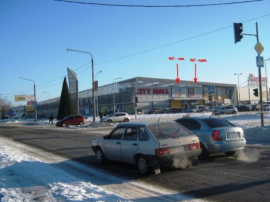 Схема рекламной плоскости по адресу Набережная-Запорожская 1Б