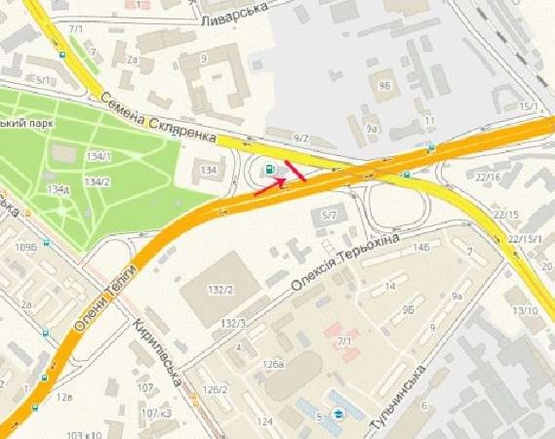 Схема рекламної площини за адресою Московский пр-т, возле ул.Новоконстантиновская, к Петровке, левый