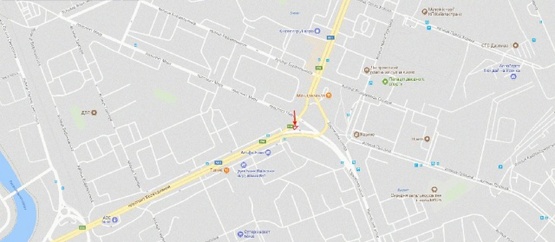 Схема рекламной плоскости по адресу Ленинградская пл., клумба, со стороны пр-та Ю.Гагарина, из центра