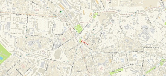 Схема рекламної площини за адресою Артема ул., возле ул.Черновола, слева, из центра