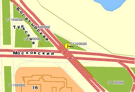 Схема рекламной плоскости по адресу Московский пр-т,к Вышгороду, к м. Оболонь (левый)