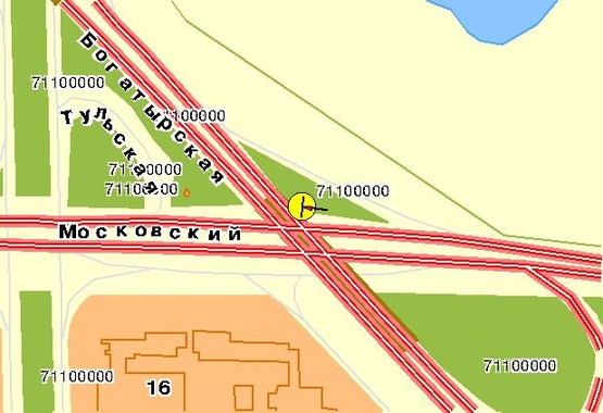 Схема рекламной плоскости по адресу Московский пр-т,к Вышгороду, к м. Оболонь (левый)