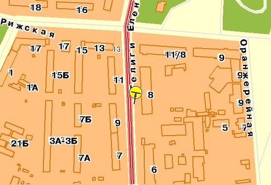 Схема рекламної площини за адресою Телиги Е. ул.8, ул.Дорогожицкая, от ст.м.Шулявская, к ст.м.Дорогожичи