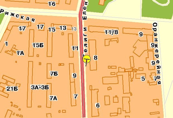 Схема рекламної площини за адресою Телиги Е. ул.8, ул.Дорогожицкая, от ст.м.Шулявская, к ст.м.Дорогожичи