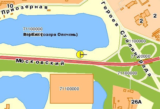 Схема рекламной плоскости по адресу Бандеры Степана пр-т, в сторону Петровки, левый, в центр