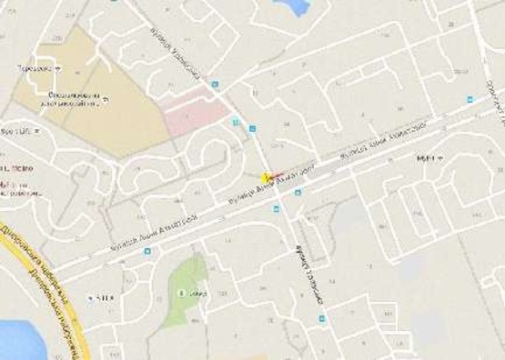 Схема рекламной плоскости по адресу Ахматовой ул. 44/11 перекресток с ул. Урловская