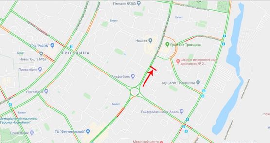 Схема рекламної площини за адресою Маяковского пр-т 40