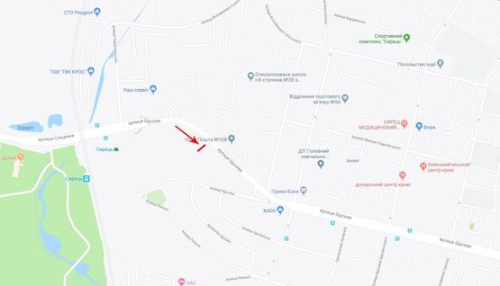 Схема рекламной плоскости по адресу Щусева Академика ул. 36 напротив