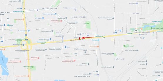 Схема рекламной плоскости по адресу Победы пр-т 112