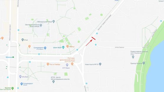 Схема рекламной плоскости по адресу Героев Сталинграда пр-т. 26-А