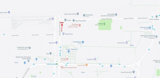 Схема рекламної площини за адресою Оболонский пр-т 58/2