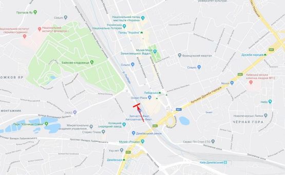 Схема рекламної площини за адресою Гринченко Н. ул. 18