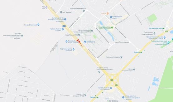 Схема рекламної площини за адресою Кольцевая дорога (ТЦ Метро) к Жулянскому мосту