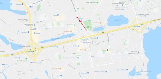 Схема рекламной плоскости по адресу Григоренко Петра пр-т / Срибнокильская ул. 1