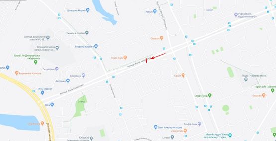 Схема рекламной плоскости по адресу Ахматовой ул. 35 на распределителе, в центр