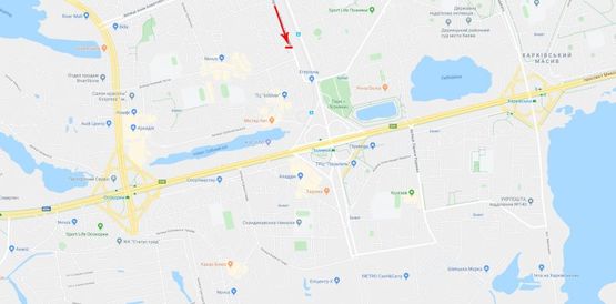 Схема рекламної площини за адресою Григоренко Петра пр-т у д.2 / 30 по ул.Княжий Затон