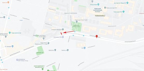 Схема рекламной плоскости по адресу Борщаговская ул. 128 (2х4)