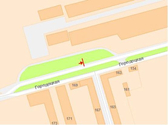 Схема рекламной плоскости по адресу Городоцька вул. (навпроти №169)