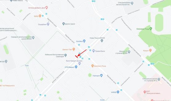 Схема рекламной плоскости по адресу Тростянецкая ул. (03-0652-01)