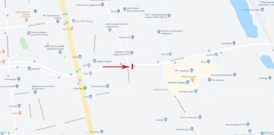 Схема рекламной плоскости по адресу Луговая ул. / Коноплянская ул. в направлении ТЦ "Кававан"