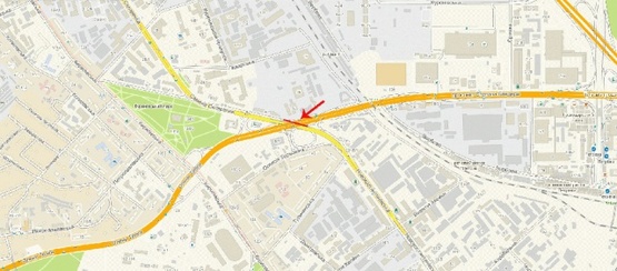 Схема рекламної площини за адресою Телиги Е. ул., Московский пр-т., от ст. м. "Петровка"