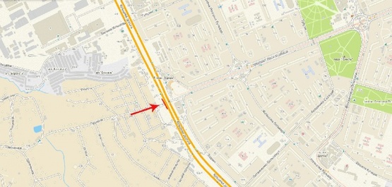 Схема рекламної площини за адресою Курбаса Леся пр-т, Кольцевая дорога, в центр