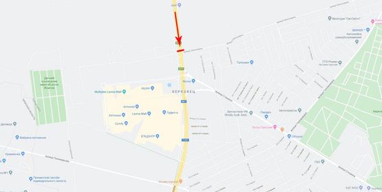 Схема рекламной плоскости по адресу Городская ул., пешеходный мост около ул. Синеозерной