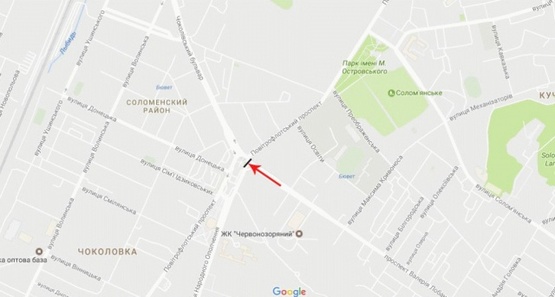 Схема рекламної площини за адресою Лобановского пр-т., Севастопольская пл., к пл. Космонавтов