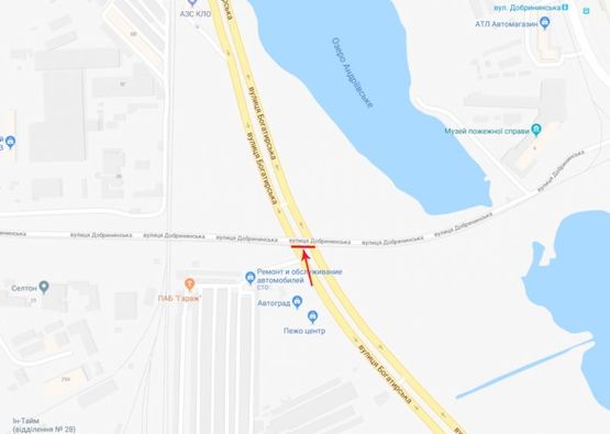 Схема рекламной плоскости по адресу Путепровод на пересечении Добрынинская ул. и Богатырская, в направлении от центра (справа)