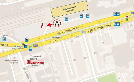 Схема рекламной плоскости по адресу Городоцька К2 ( приміський вокзал, напроти привокзальний ринок ст. А верхній №5 ) перон