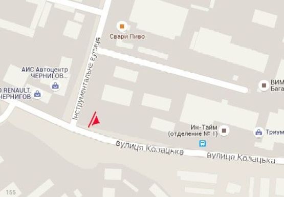 Схема рекламной плоскости по адресу Казацкая ул. - Инструментальная ул., 3