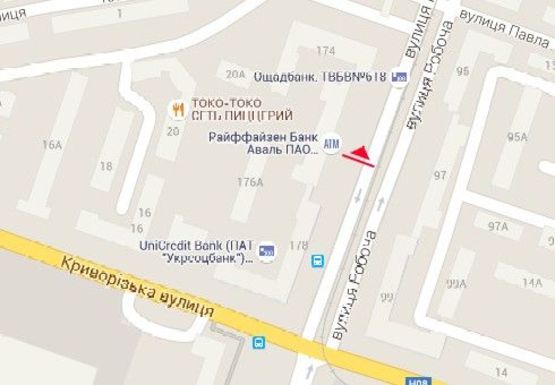 Схема рекламной плоскости по адресу Рабочая ул., 176