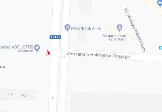 Схема рекламної площини за адресою Богдана Хмельницкого пр - А. Гальченко ул.