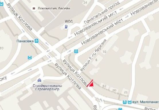 Схема рекламної площини за адресою Большая Панасовская ул. - 8-го Марта ул.