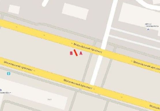 Схема рекламної площини за адресою Московский пр. 259