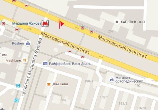 Схема рекламної площини за адресою Московский пр., 257 - Маршала Жукова пр.