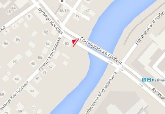 Схема рекламної площини за адресою Маршала Конева ул. - Конторская ул.