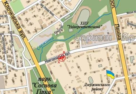 Схема рекламної площини за адресою Новгородская ул., 4