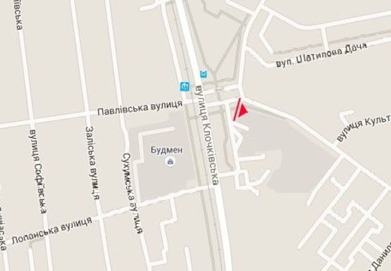 Схема рекламної площини за адресою Ромена Роллана ул. - Клочковская ул.