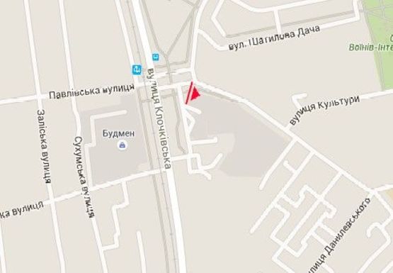 Схема рекламної площини за адресою Ромена Роллана ул. - Клочковская ул.