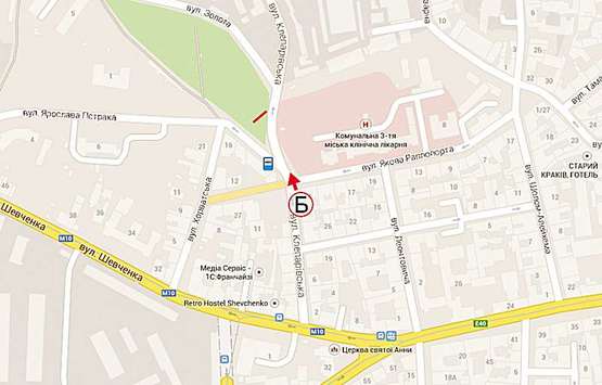 Схема рекламной плоскости по адресу Клепарівська (Краківський ринок)