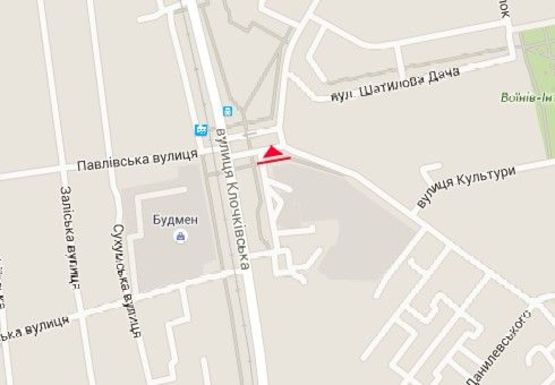 Схема рекламної площини за адресою Ромена Роллана ул. - Клочковская ул.