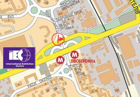 Схема рекламной плоскости по адресу Броварской пр. - Шептицкого ул. (бывш. Луначарского ул.)