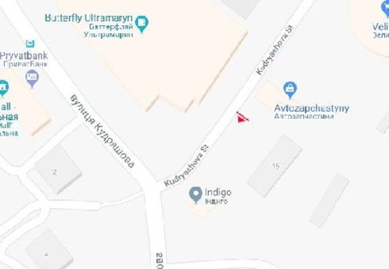 Схема рекламной плоскости по адресу Кудряшова ул., 1 (BackLit)